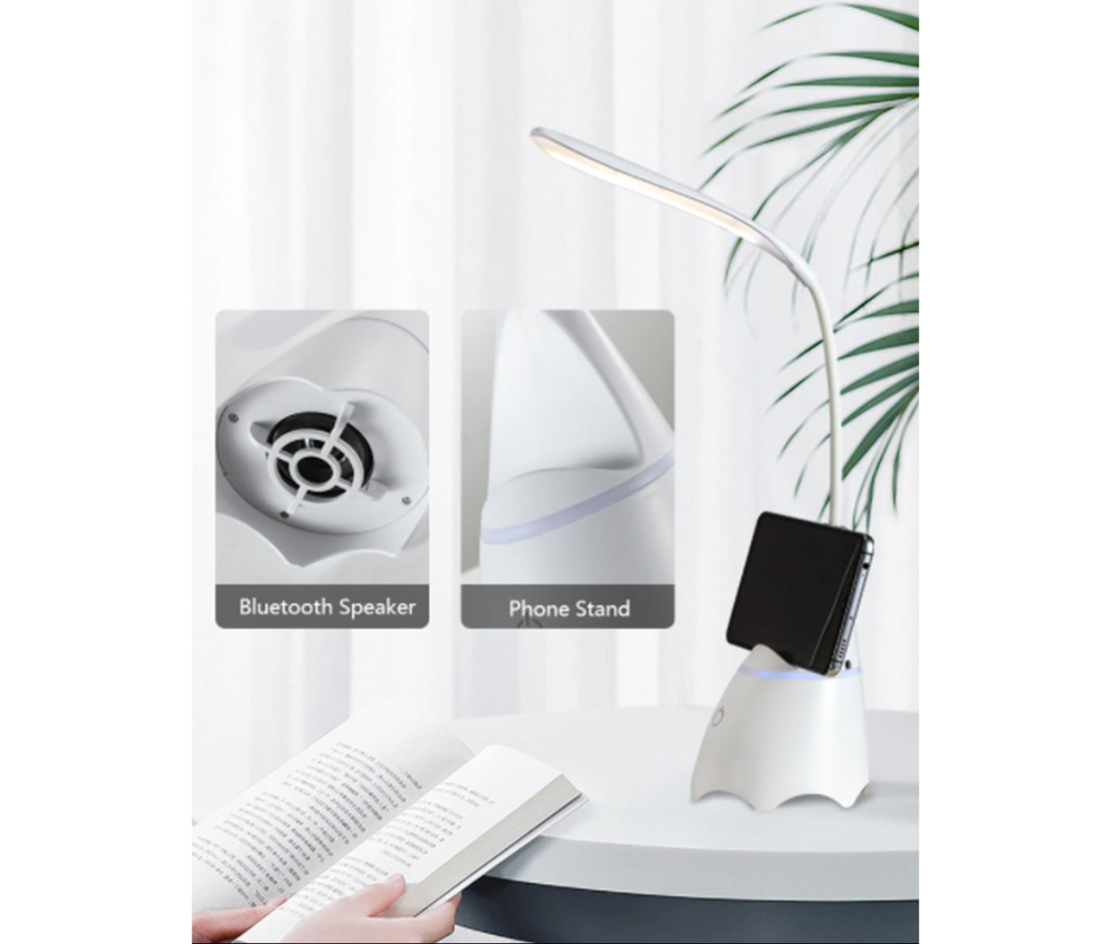 Luminária De Mesa C/ Caixa De Som Bluetooh/Aux LK-774