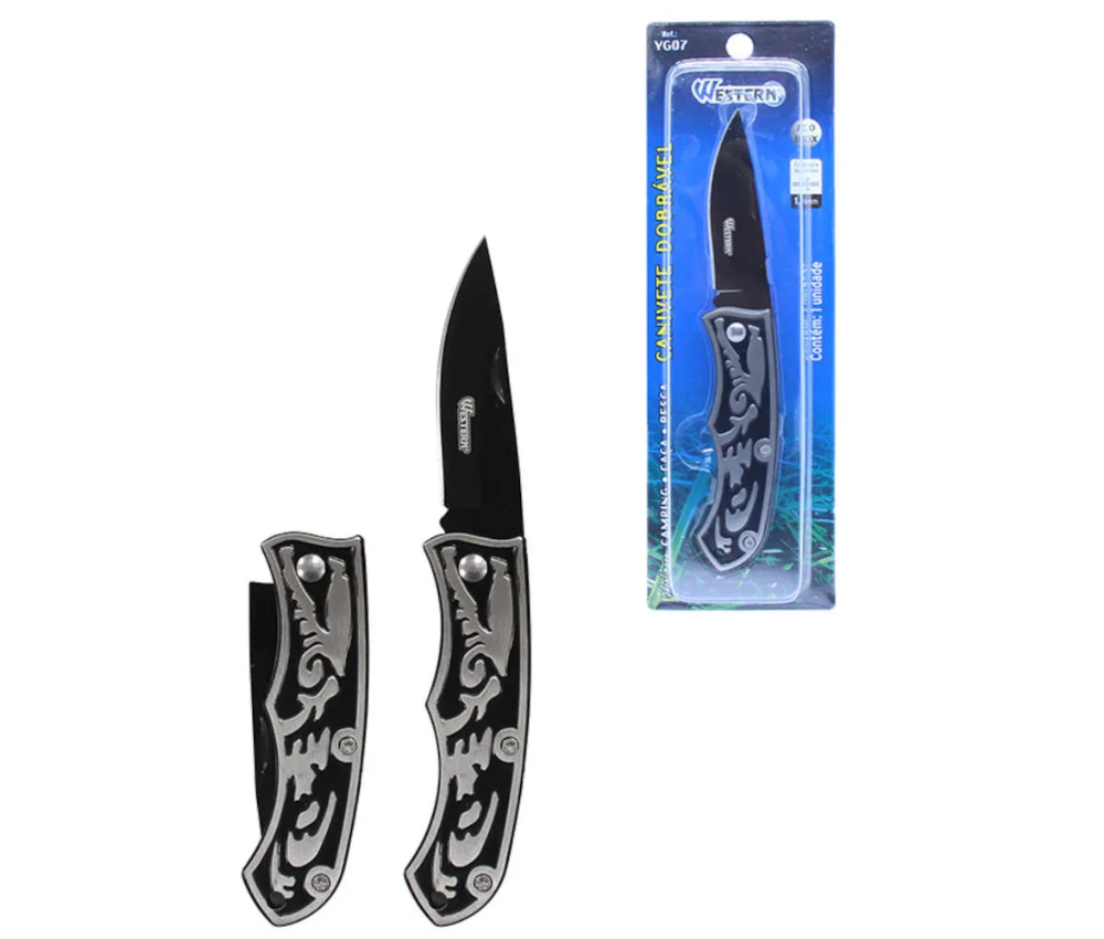 Canivete Dobrável Inox YG07 15cm