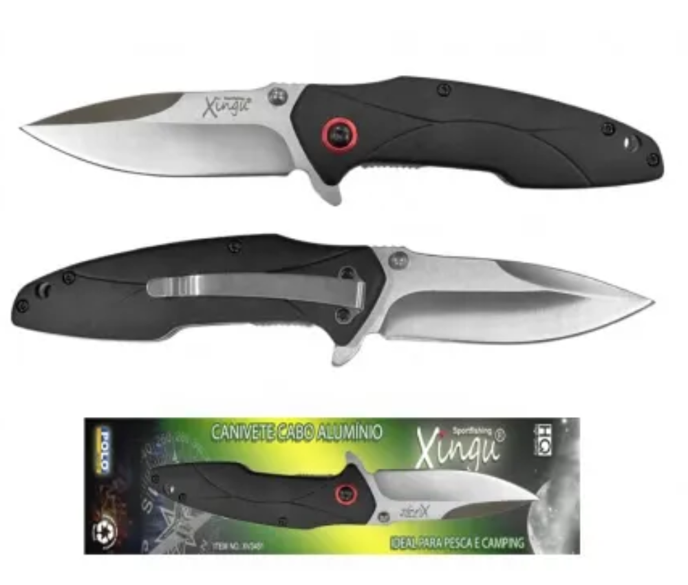 Canivete Dobrável C/ Clip Cabo De Alumínio XV 3453 18,50 Cm
