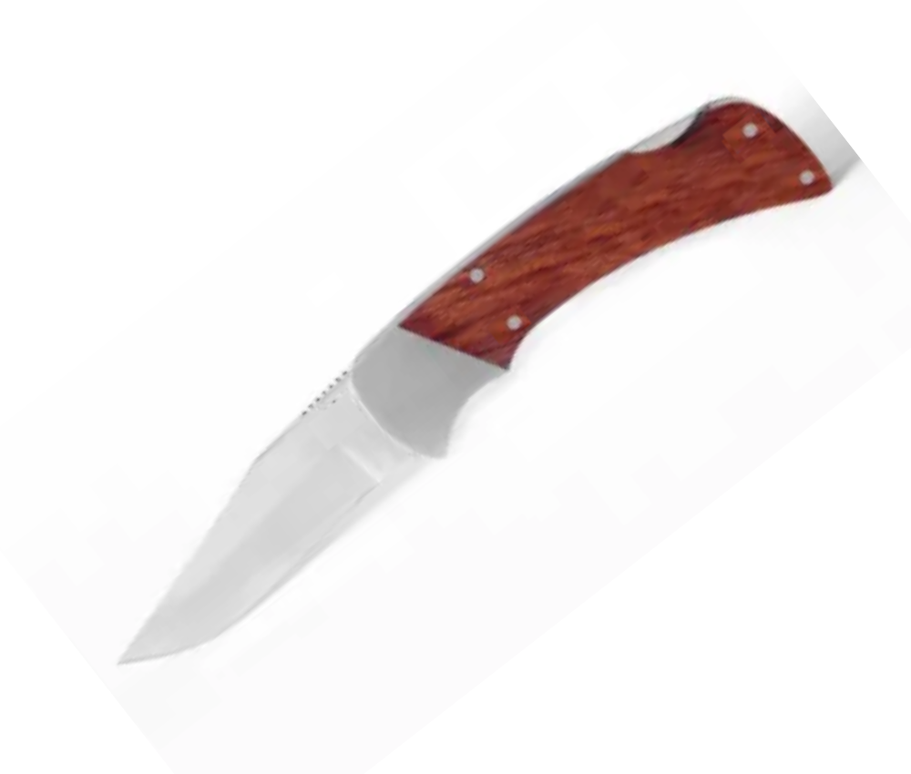 Canivete Dobrável C/ Clip Cabo De Madeira AT-010 18cm