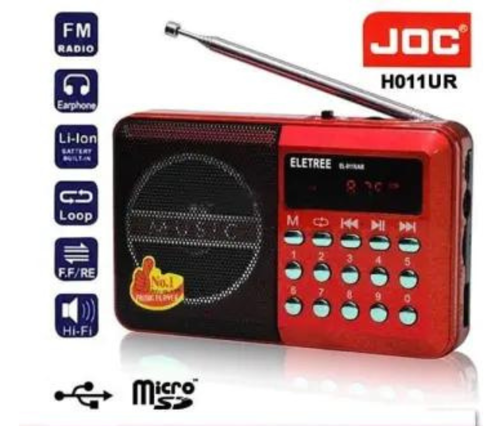Rádio Mini H100 Fm/Am/Tf/Usb 