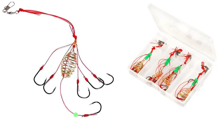 Chuveirinho Mola C/ 6 Anzóis Tamanho 8 WS-Y7338 Kit C/ 4un