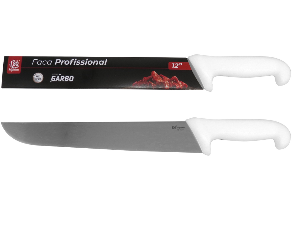 Faca De Cozinha Profissional Cabo Polietileno 12 SQ-4603 44 Cm