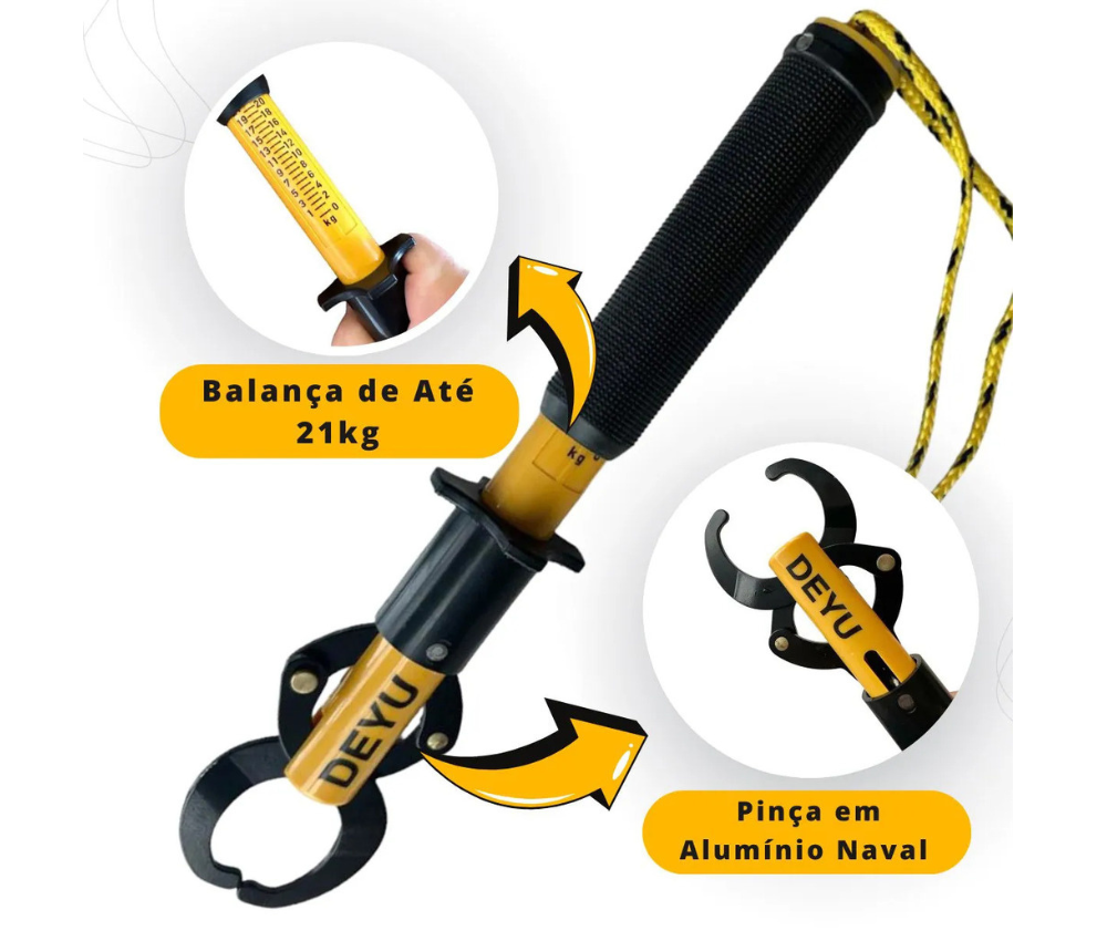 Alicate Garra DY-01 Amarelo Com Balança 21 Kg