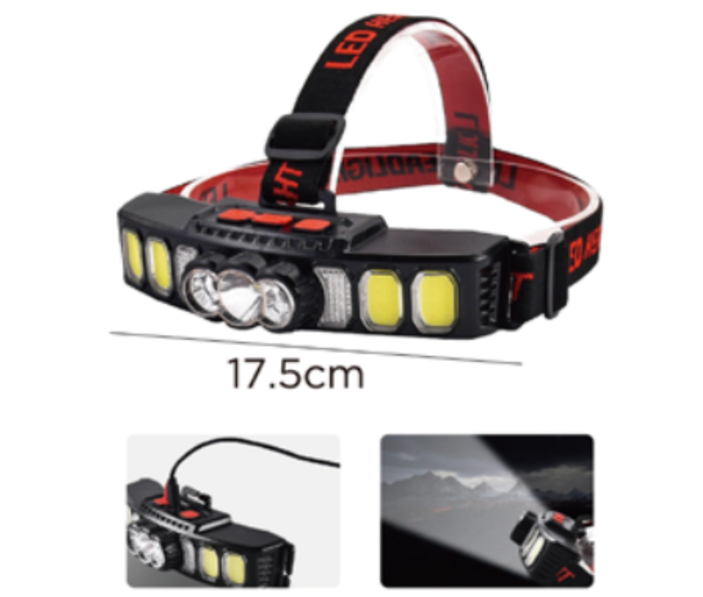 Lanterna De Cabeça LT-389 Farol + Cob