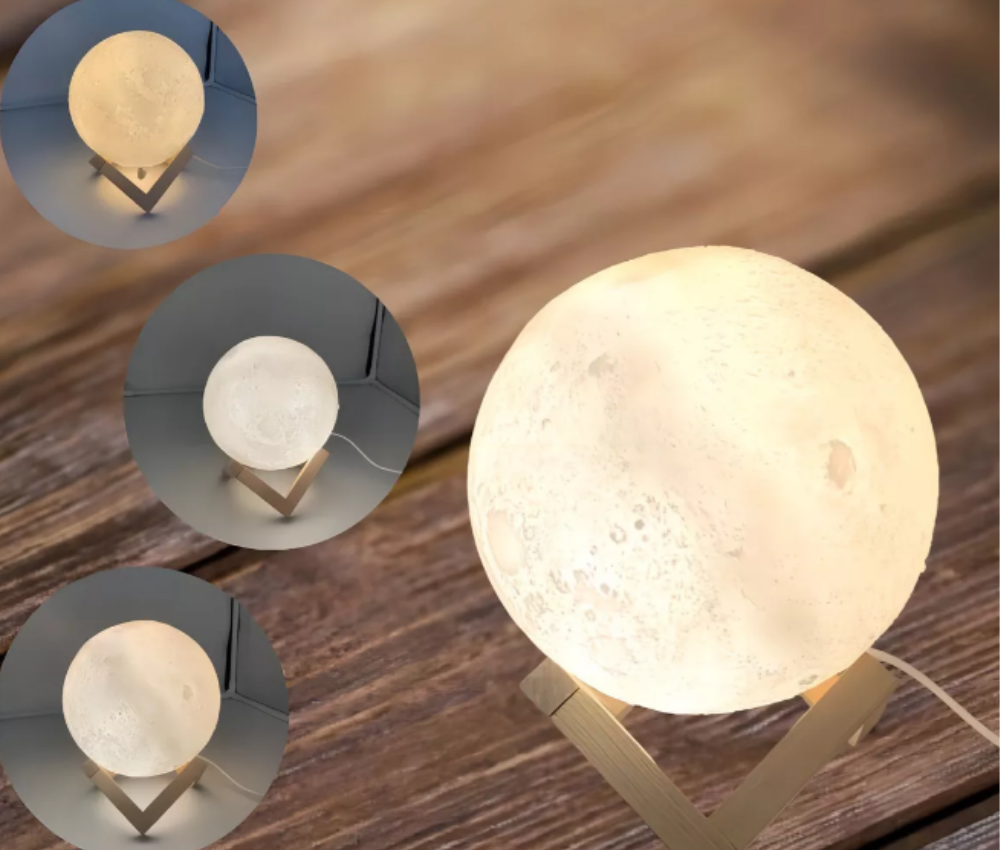 Umidificador/Aromatizador Com Luz Led Lua Bm052 1600ml