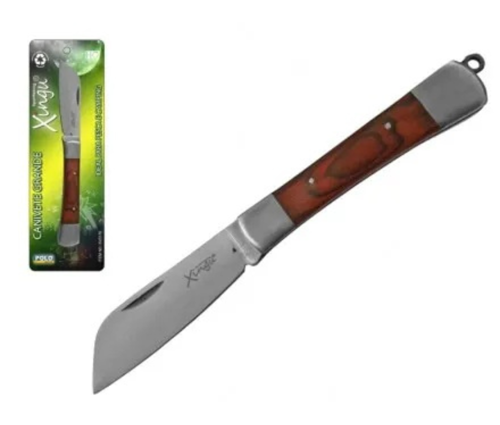 Canivete Dobrável Cabo De Madeira XV 3179 19,5cm