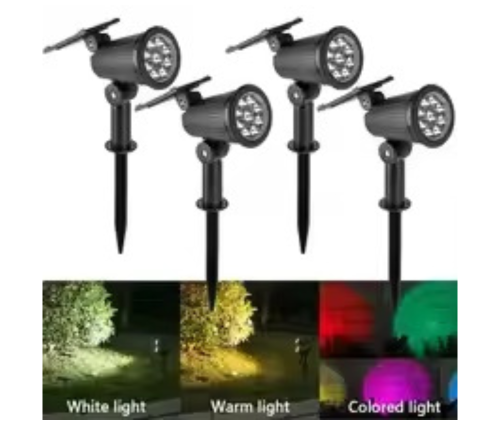 Luminária Jardim Solar BOM-4602 9leds 30CM