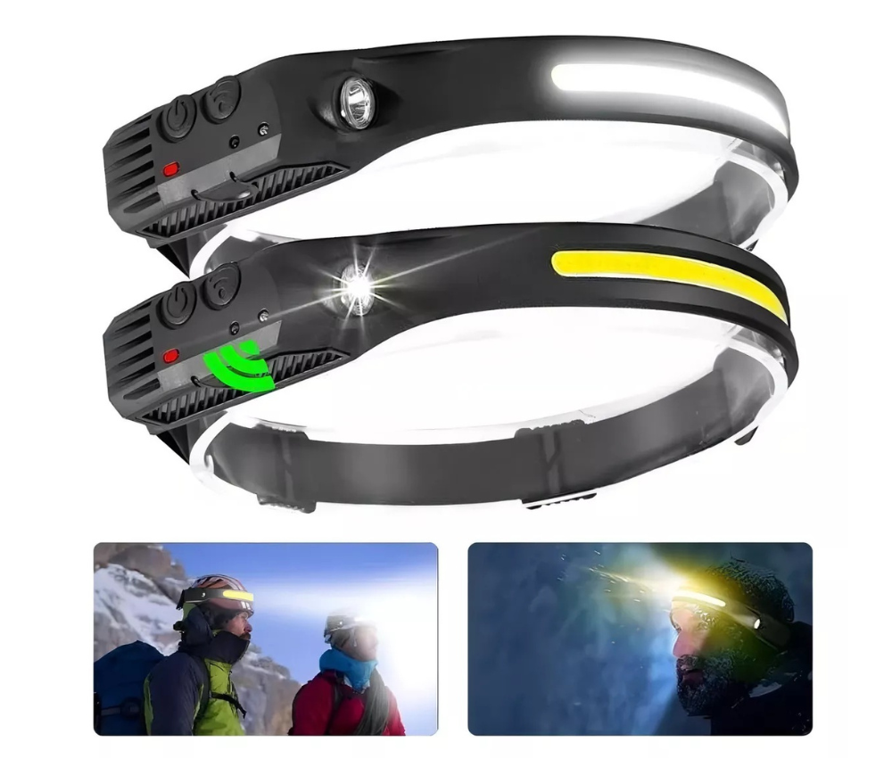 Lanterna De Cabeça BOM-4003 Farol+Cob C/ Sensor