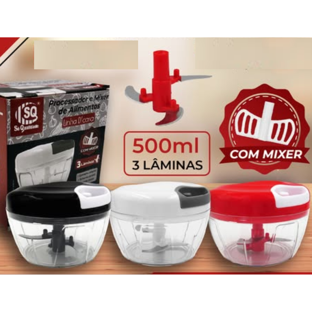 Processador e Mixer De Alimentos SQ-4294 500ml
