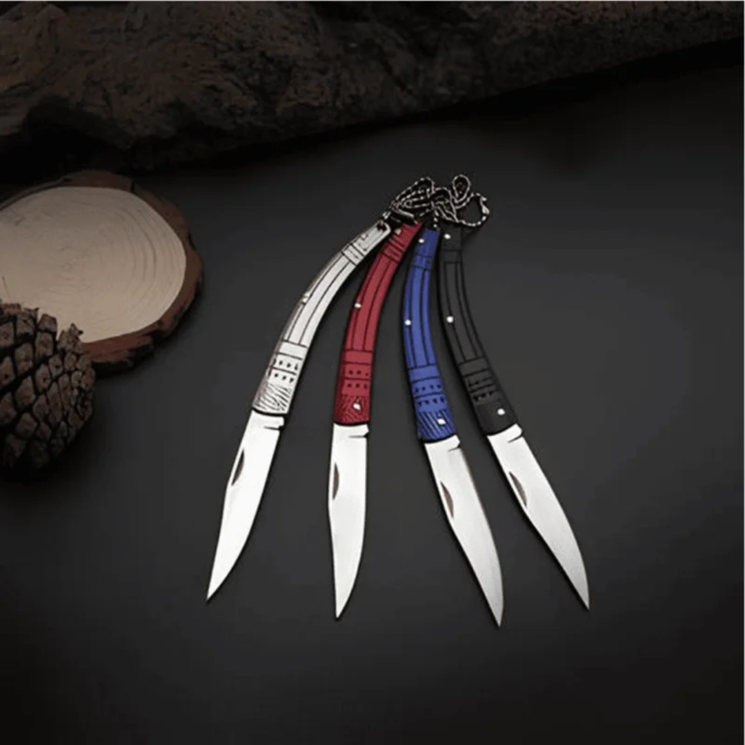 Canivete Dobrável Inox SLK-D50 Estojo Com 4 Peças