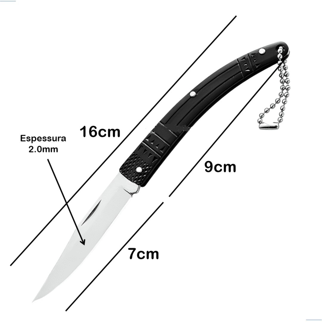 Canivete Dobrável Inox SLK-D50 Estojo Com 4 Peças