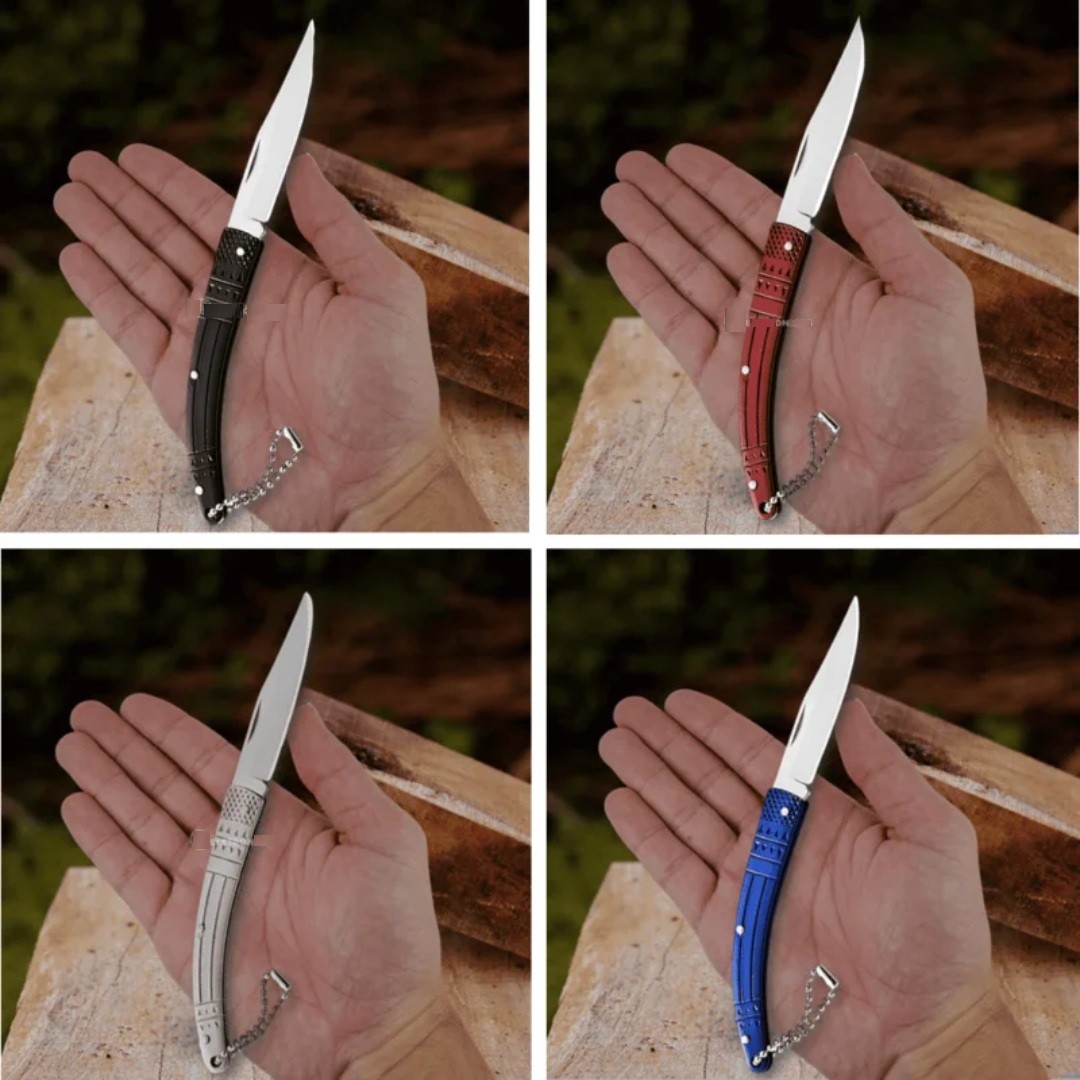 Canivete Dobrável Inox SLK-D50 Estojo Com 4 Peças