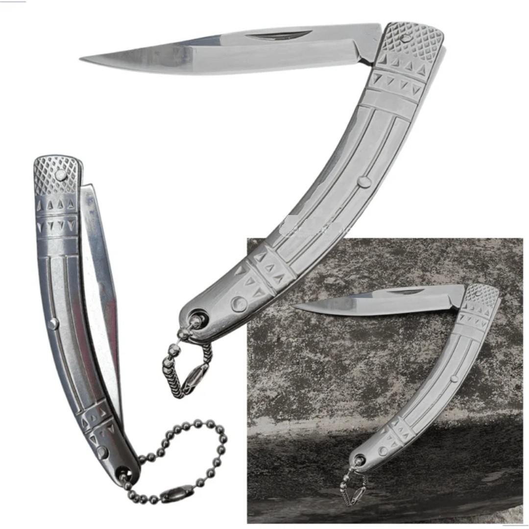 Canivete Dobrável Inox SLK-D50 Estojo Com 4 Peças