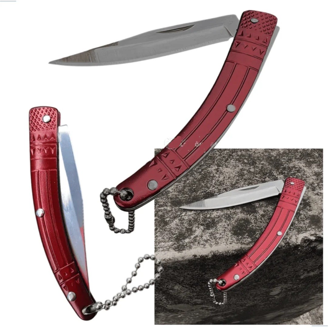 Canivete Dobrável Inox SLK-D50 Estojo Com 4 Peças