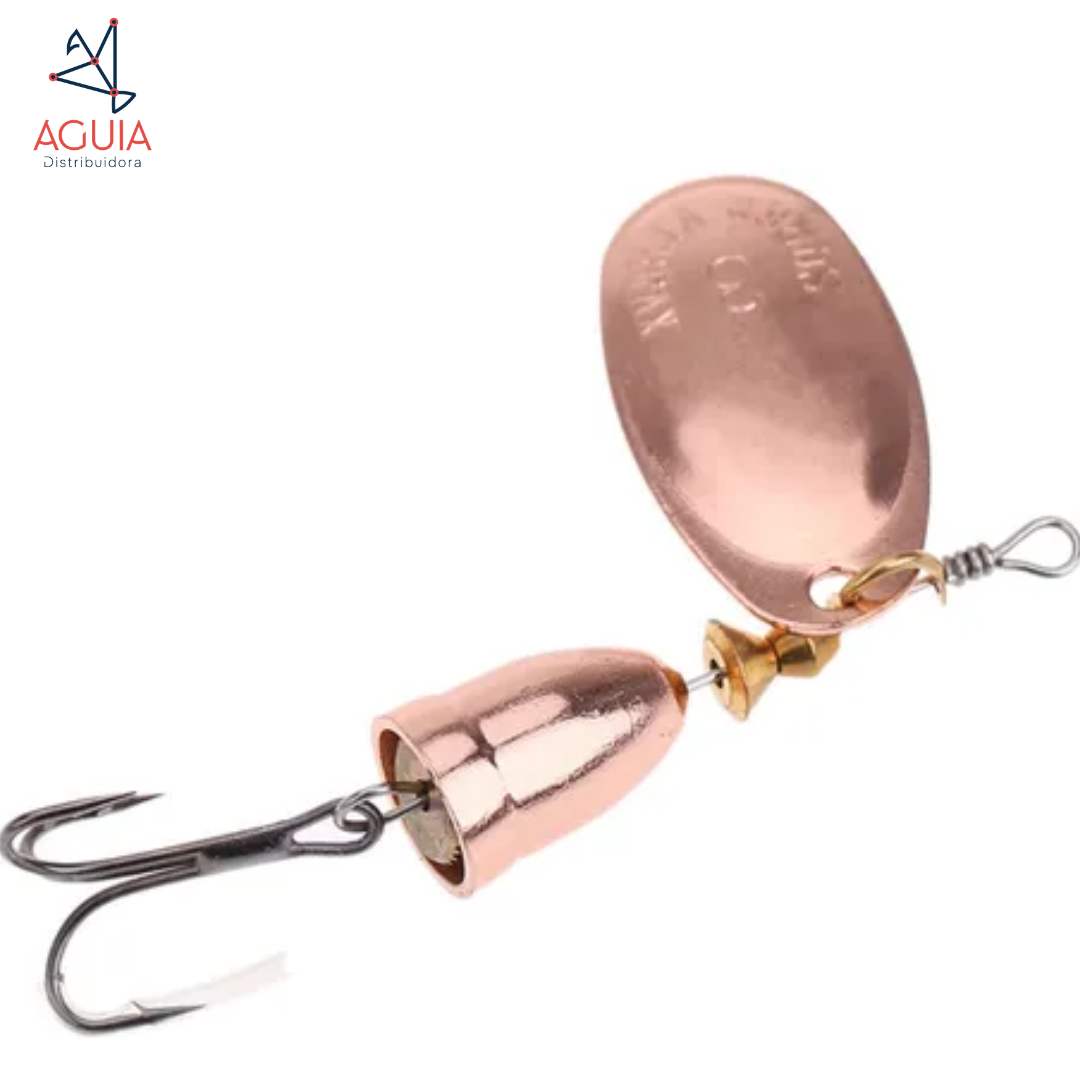 Isca Anzol Triplo Artificial Spinner Bronze Nº3 Kit C/ 5 Un