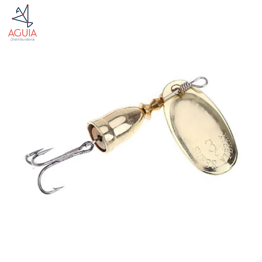 Isca Anzol Triplo Artificial Spinner Golden Nº3 Kit C/ 5 Un