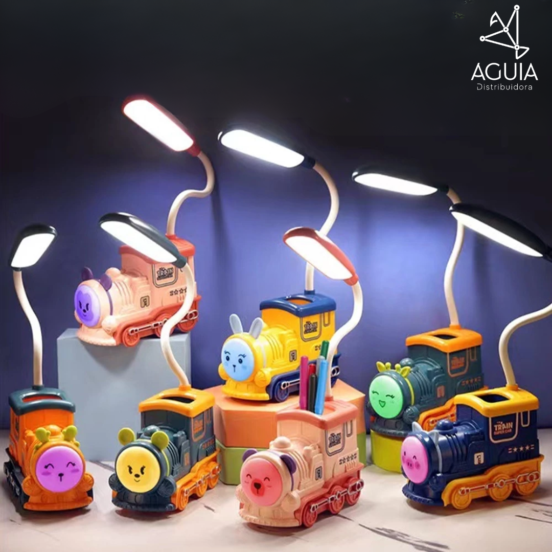 Luminária De Mesa Articulável Trem Com Porta Canetas ZB-7021