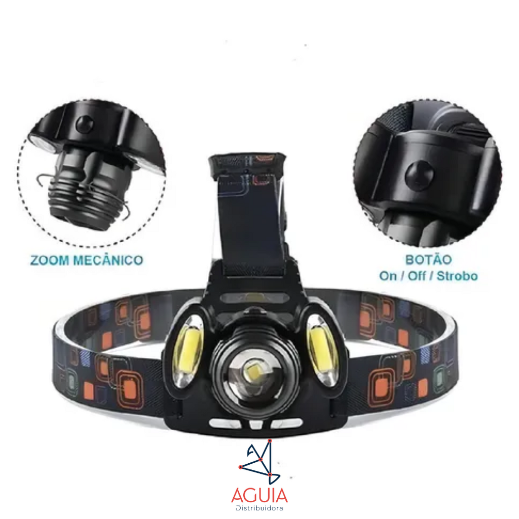 Lanterna De Bike E Cabeça C/ Zoom JY-8858