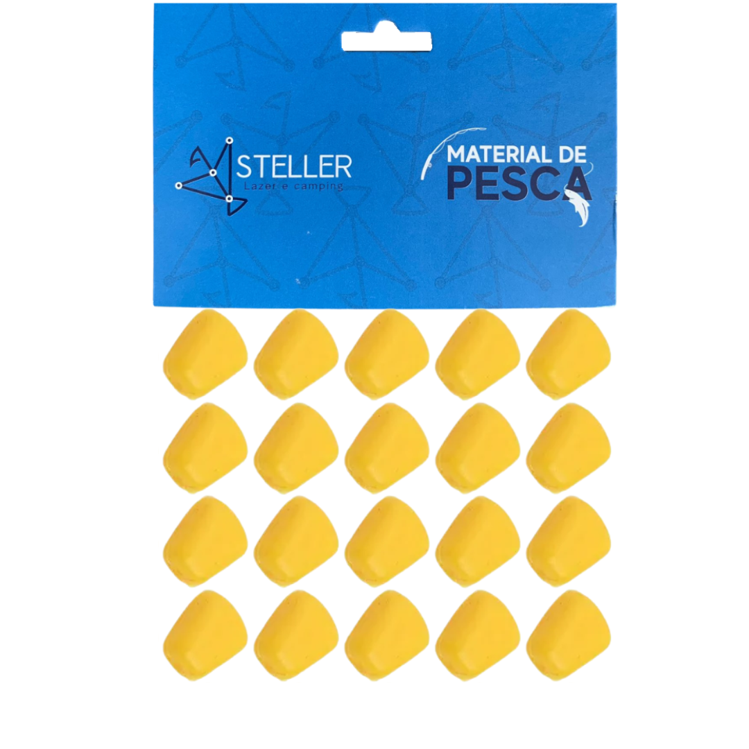 Isca Artificial Milho Steller Sem Anzol C/ 20 Und