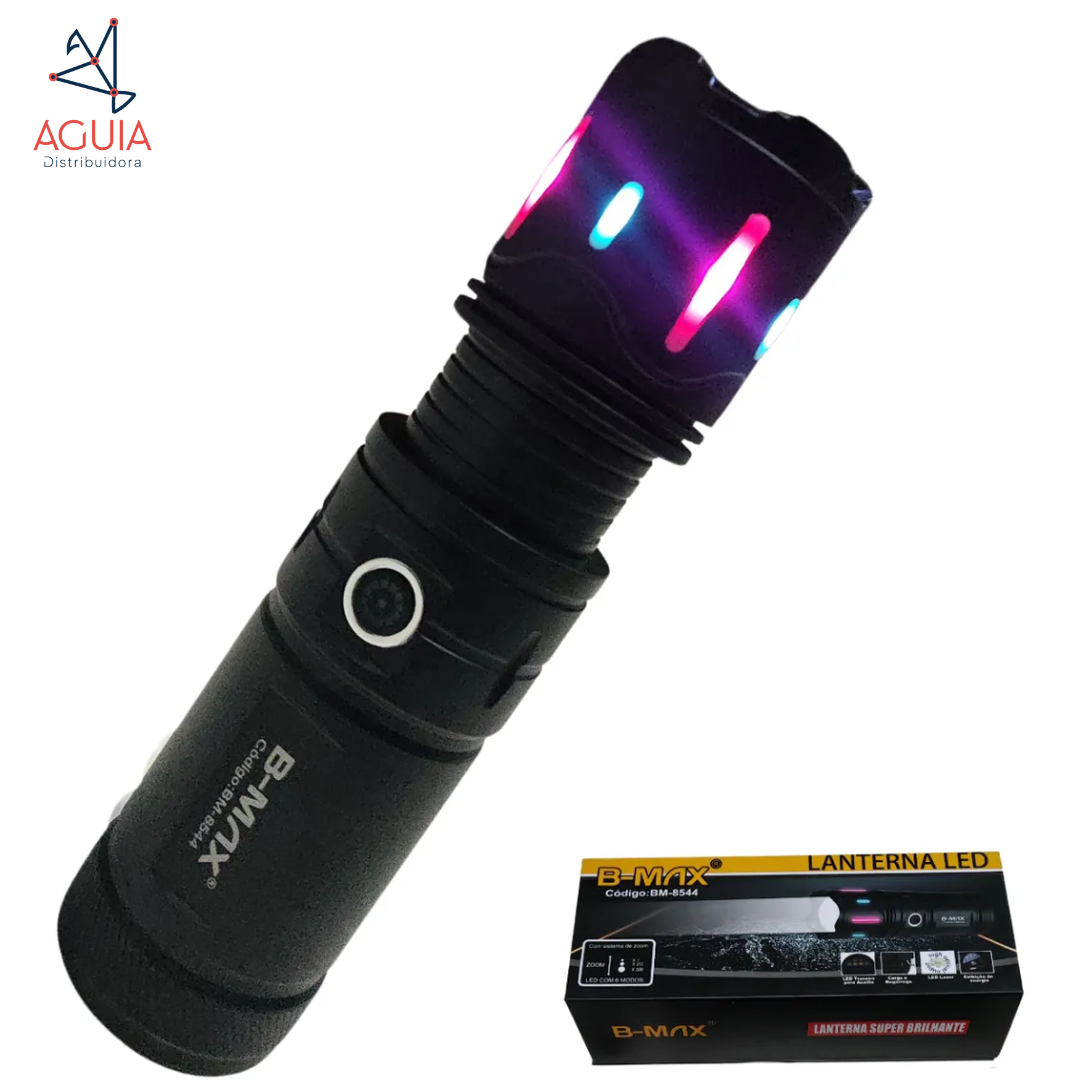 Lanterna Tática Bm8544 Laser C/ Zoom 16cm