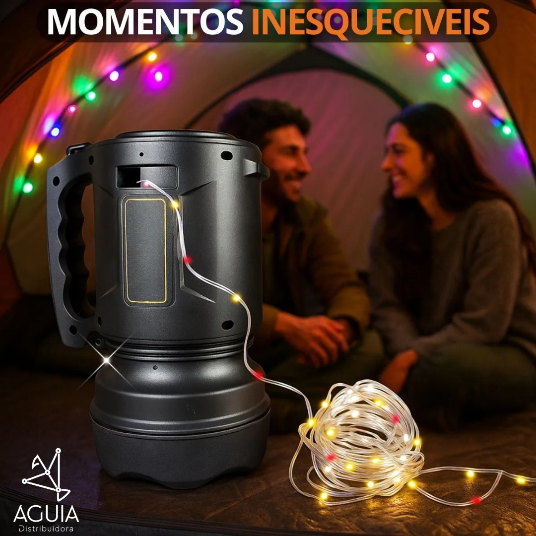 Lanterna Holofote BM-TD8100 P90 + Cob 22cm