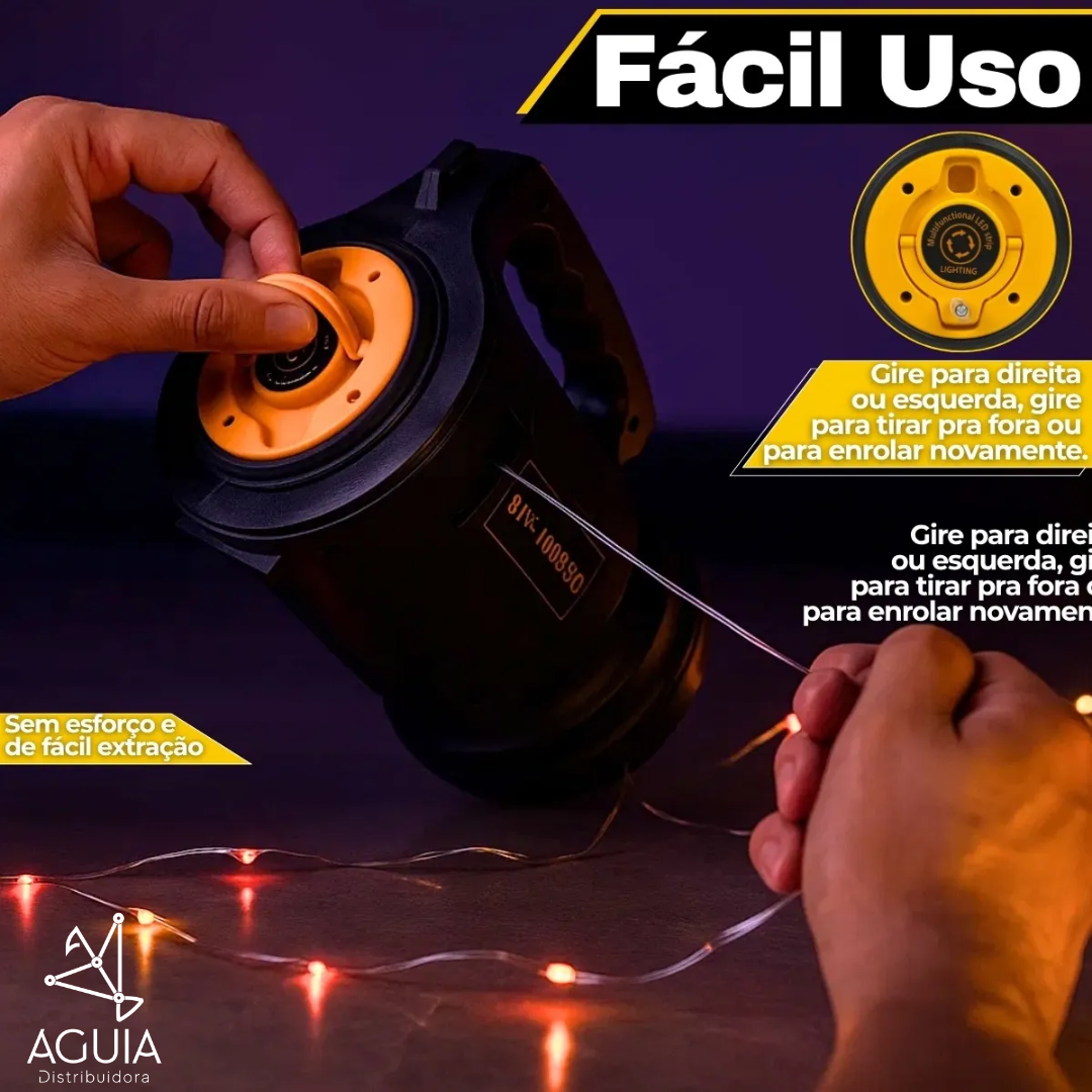 Lanterna Holofote BM-TD8100 P90 + Cob 22cm