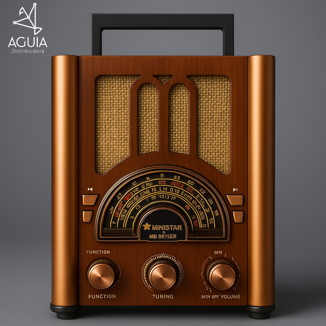 Radio Ms-6618br Am/Fm/Sw Usb/Sd/Tf/Aux Bluetooth 16x22cm