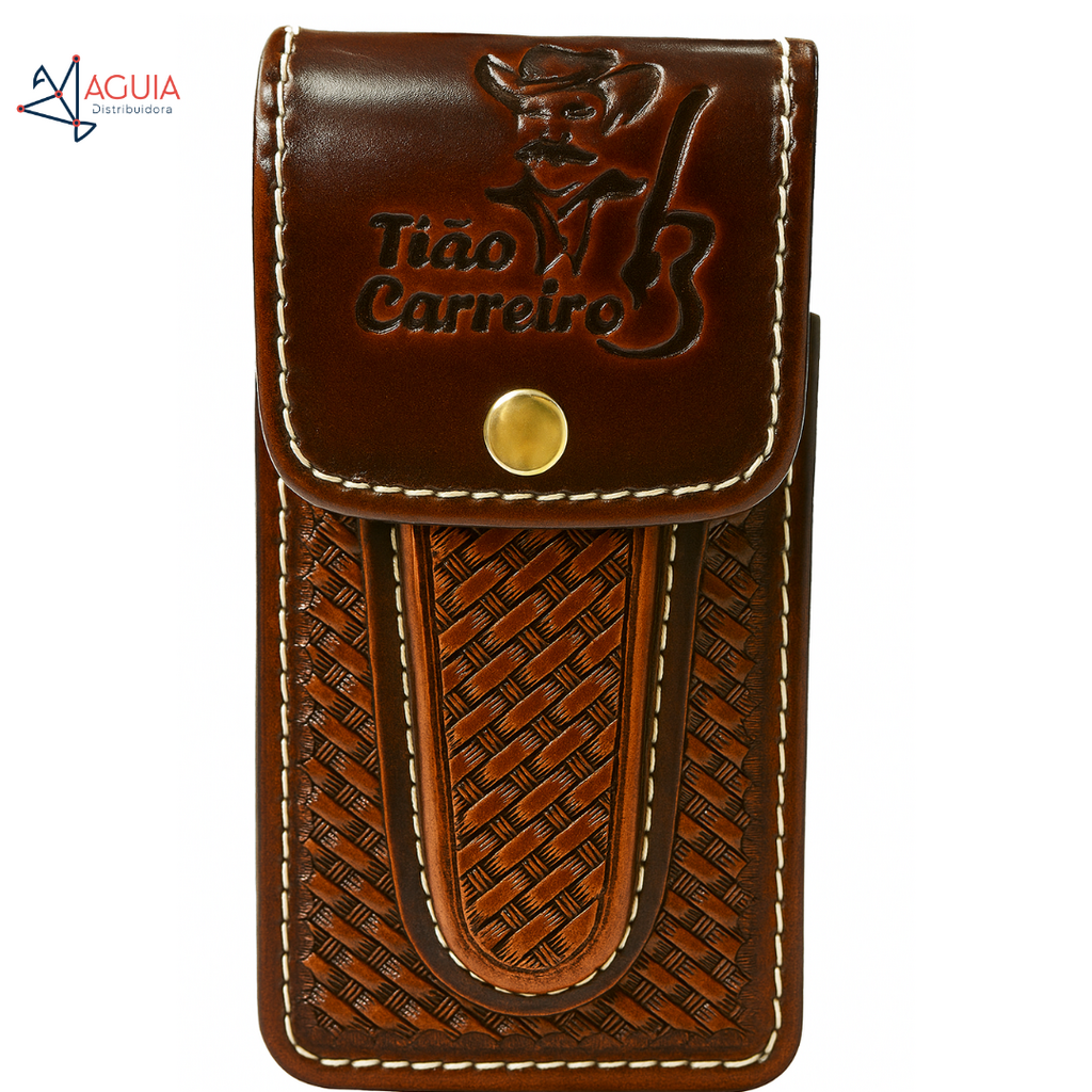Bainha Com Forro Celular E Canivete CC-07 20CM