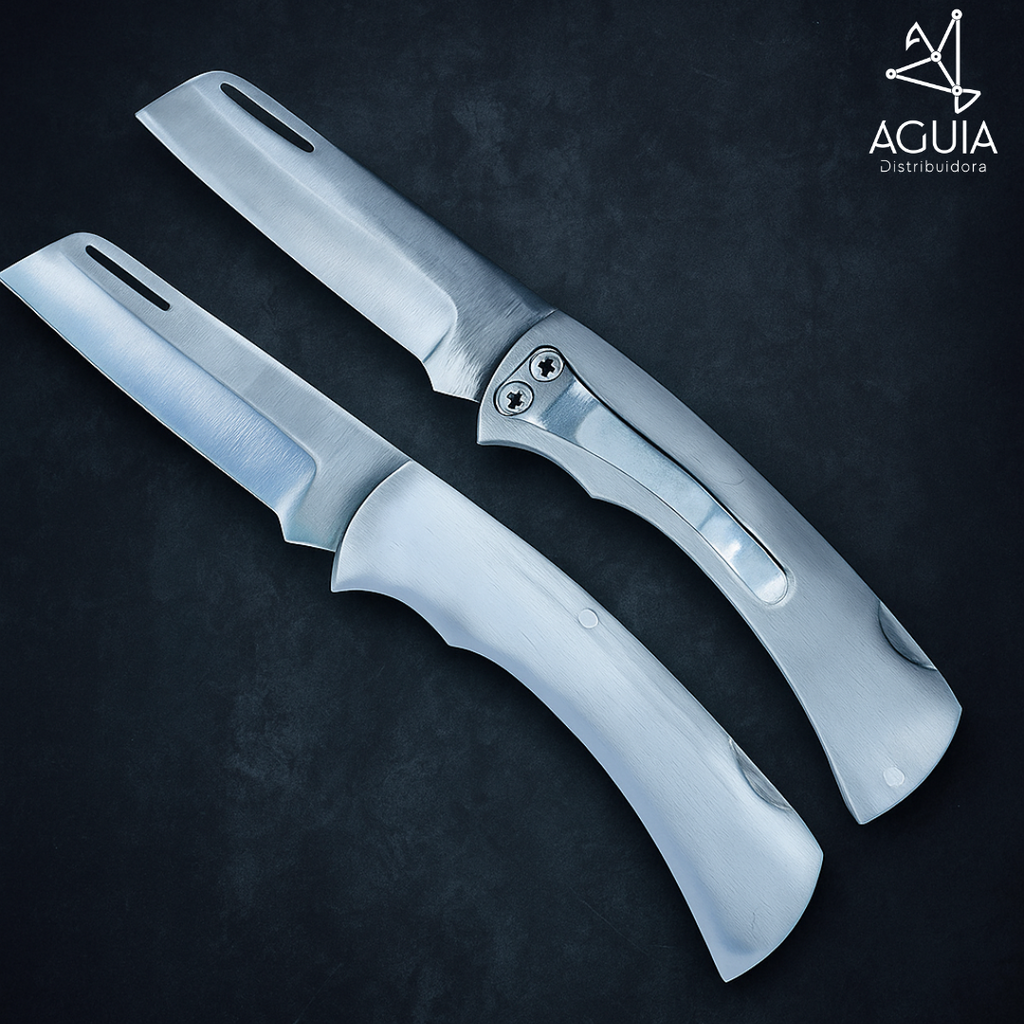Canivete Dobrável Inox C/ Clip TR-07 18cm
