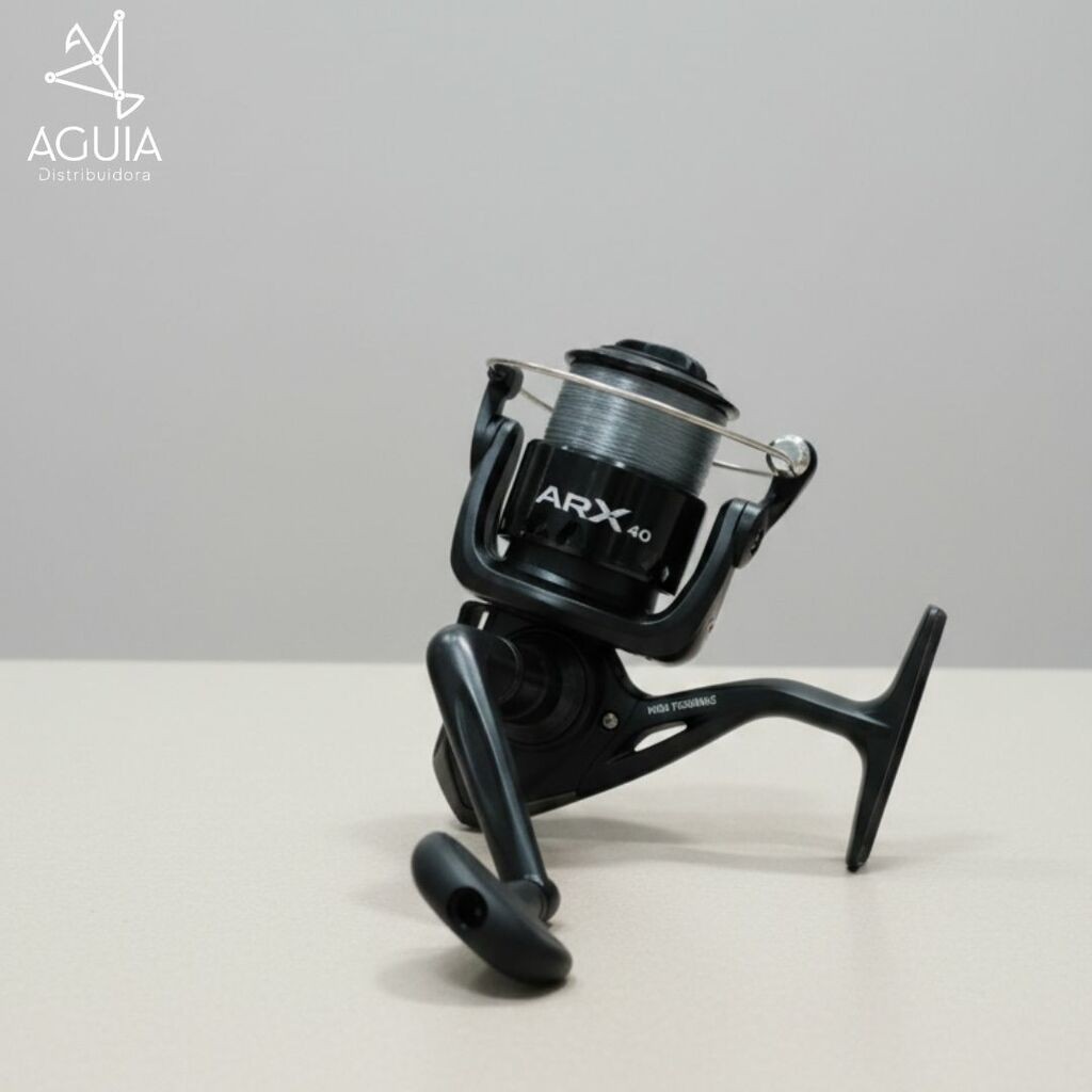 Molinete Hg Arx 40 C/ Linha 1 Rolamentos Carretel E Manivela Em Grafite