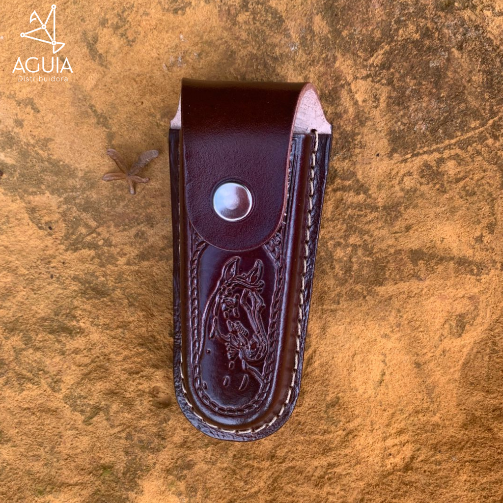 Bainha Bordado Cavalo Café G 13cm