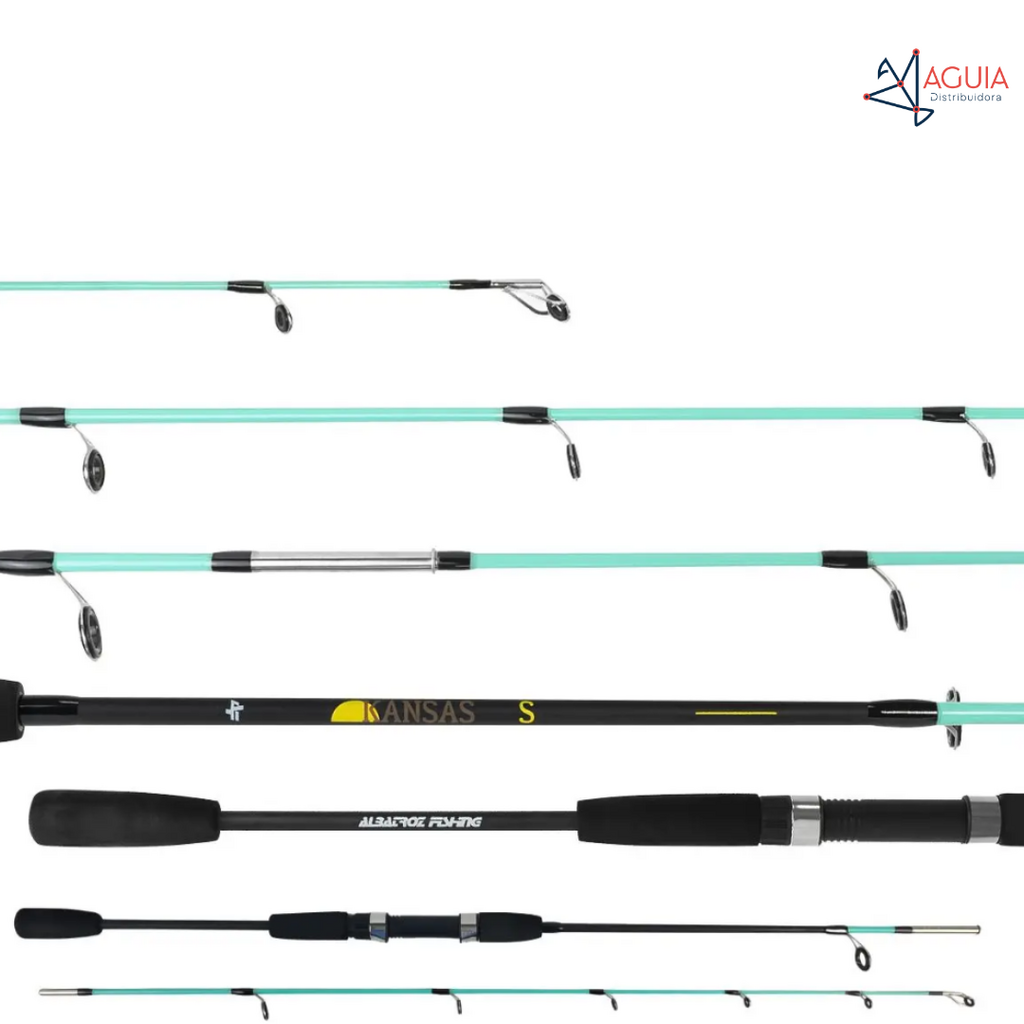 Vara P/ Molinete Duas Partes Kansas Acqua 1502 1,5m P/ Força De 8-16 Lb