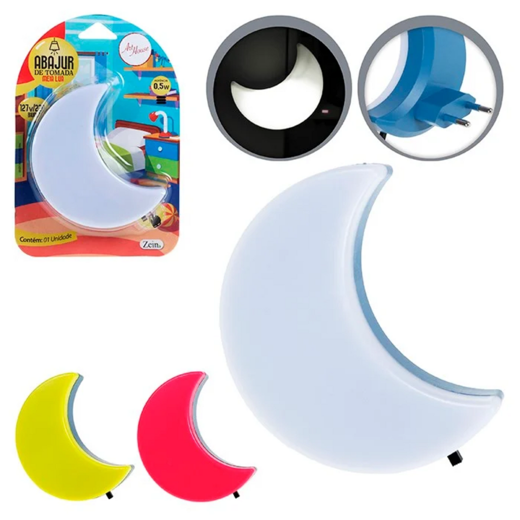 Abajur Led Meia Lua Bivolt 1w ZUN0277