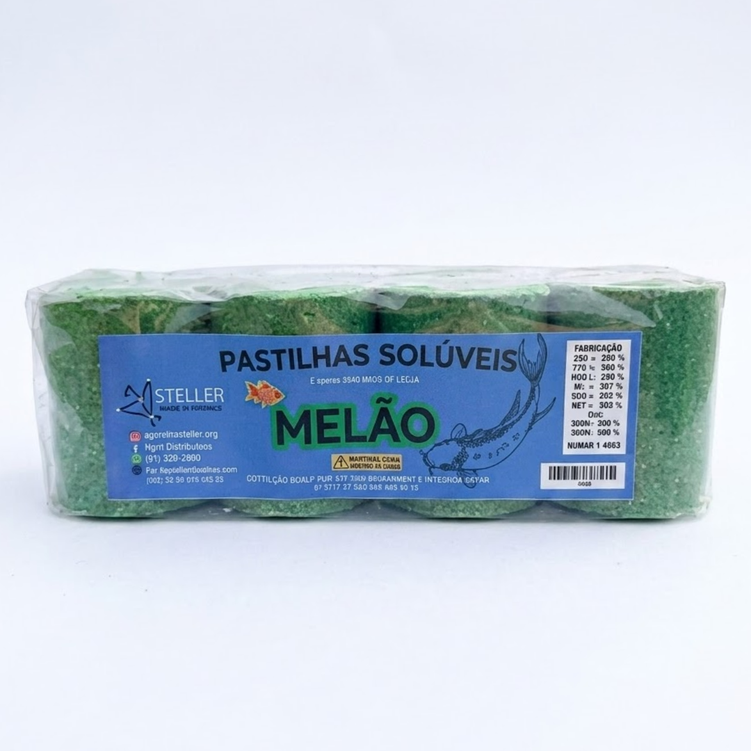 Pastilha Para Pesca Steller Melão 4 Und
