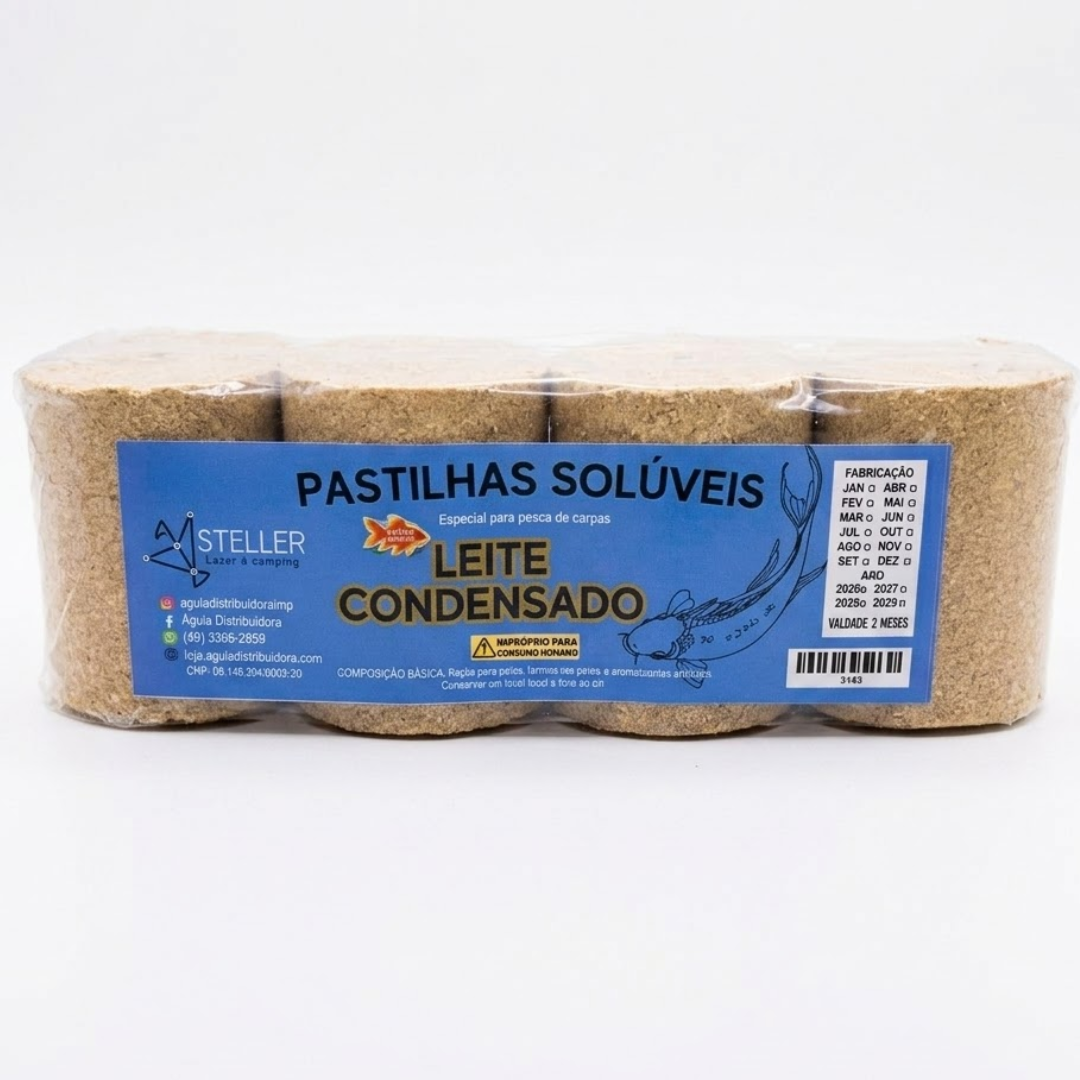 Pastilha Para Pesca Steller Leite Condensado 4 Und