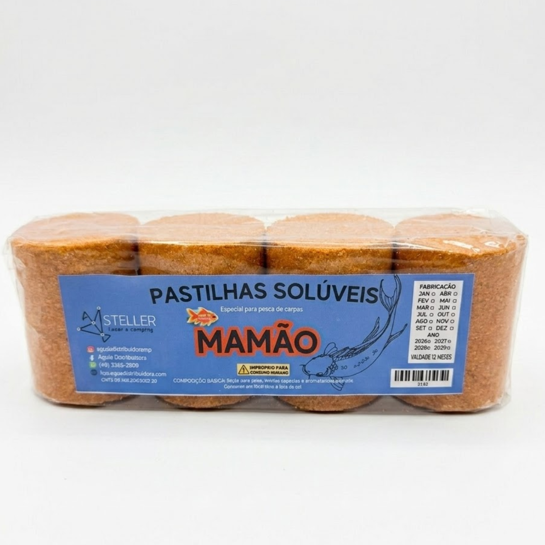 Pastilha Para Pesca Steller Mamão 4 Und
