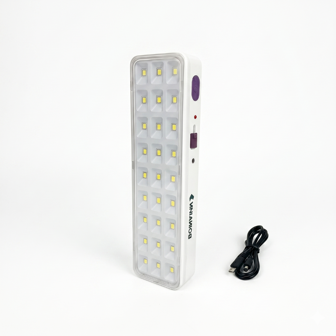Luminária De Emergência 30 Leds Bom-4501 150l Branca