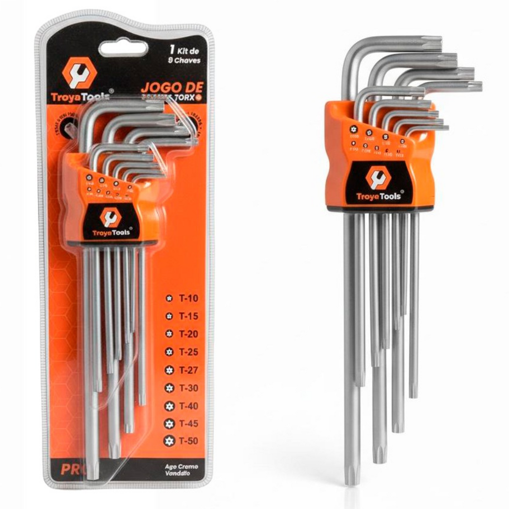 Jogo De Chaves Torx TRY-6418 9 Pcs Longa