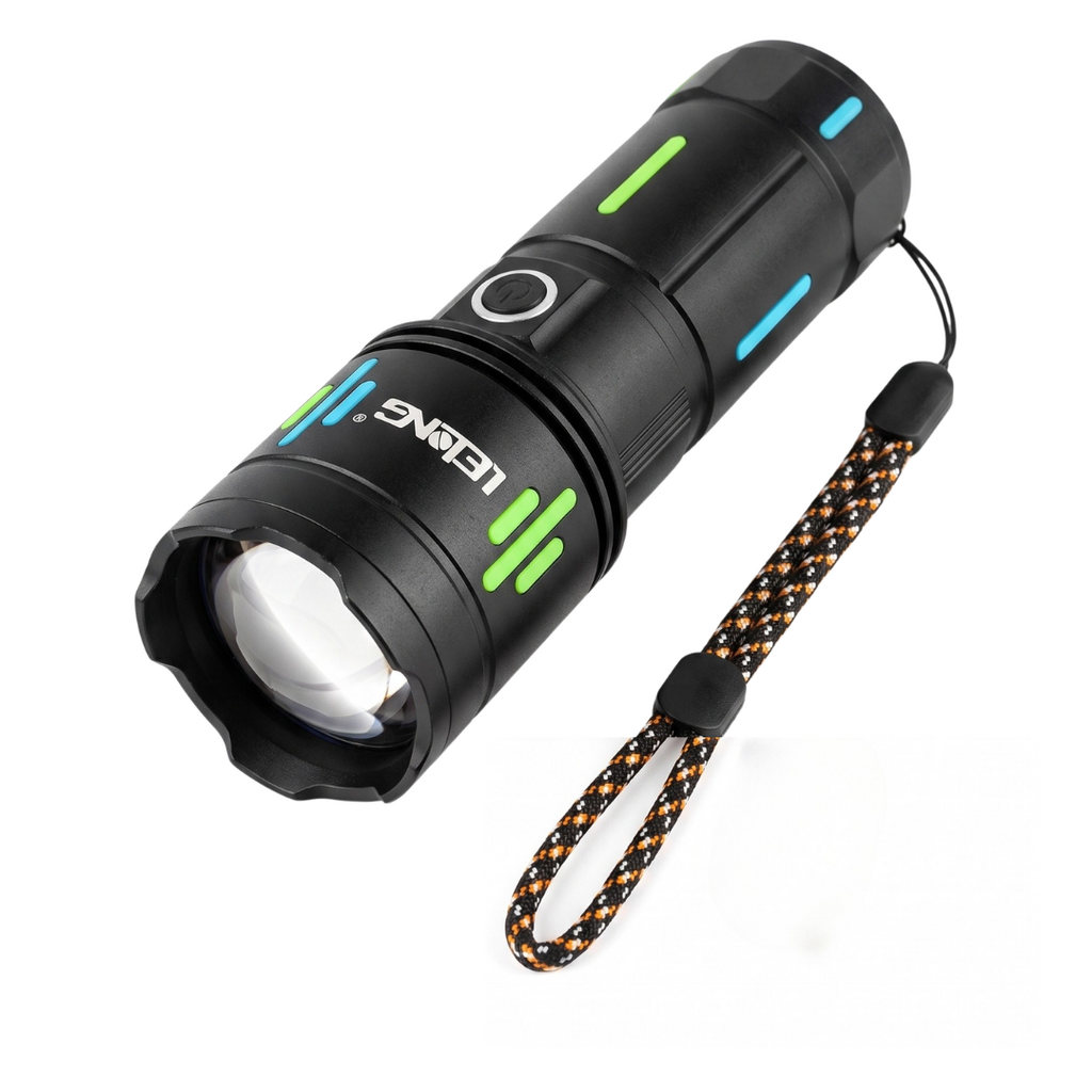 Lanterna Tática LE-8377 Laser C/ Zoom 16cm