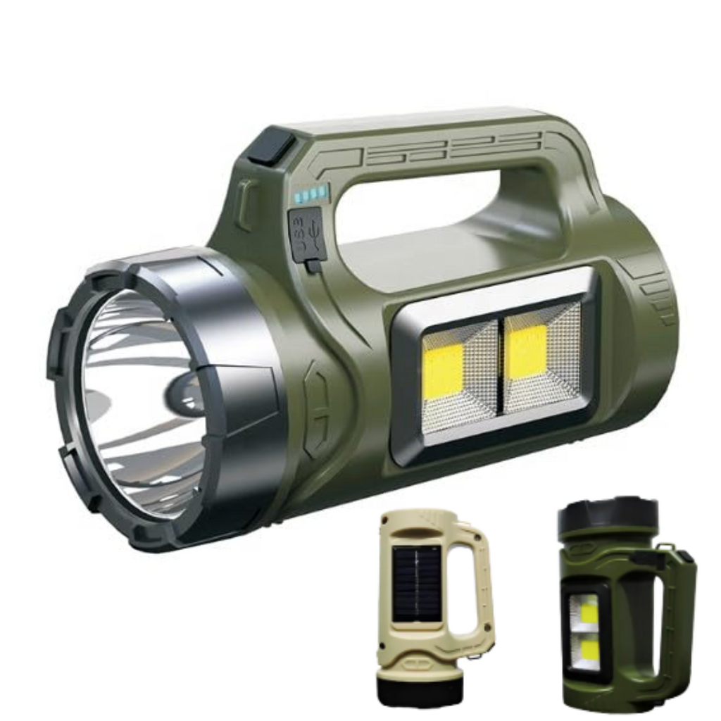 Lanterna Holofote LE-8347 Solar 1led+Cob 3w 18cm
