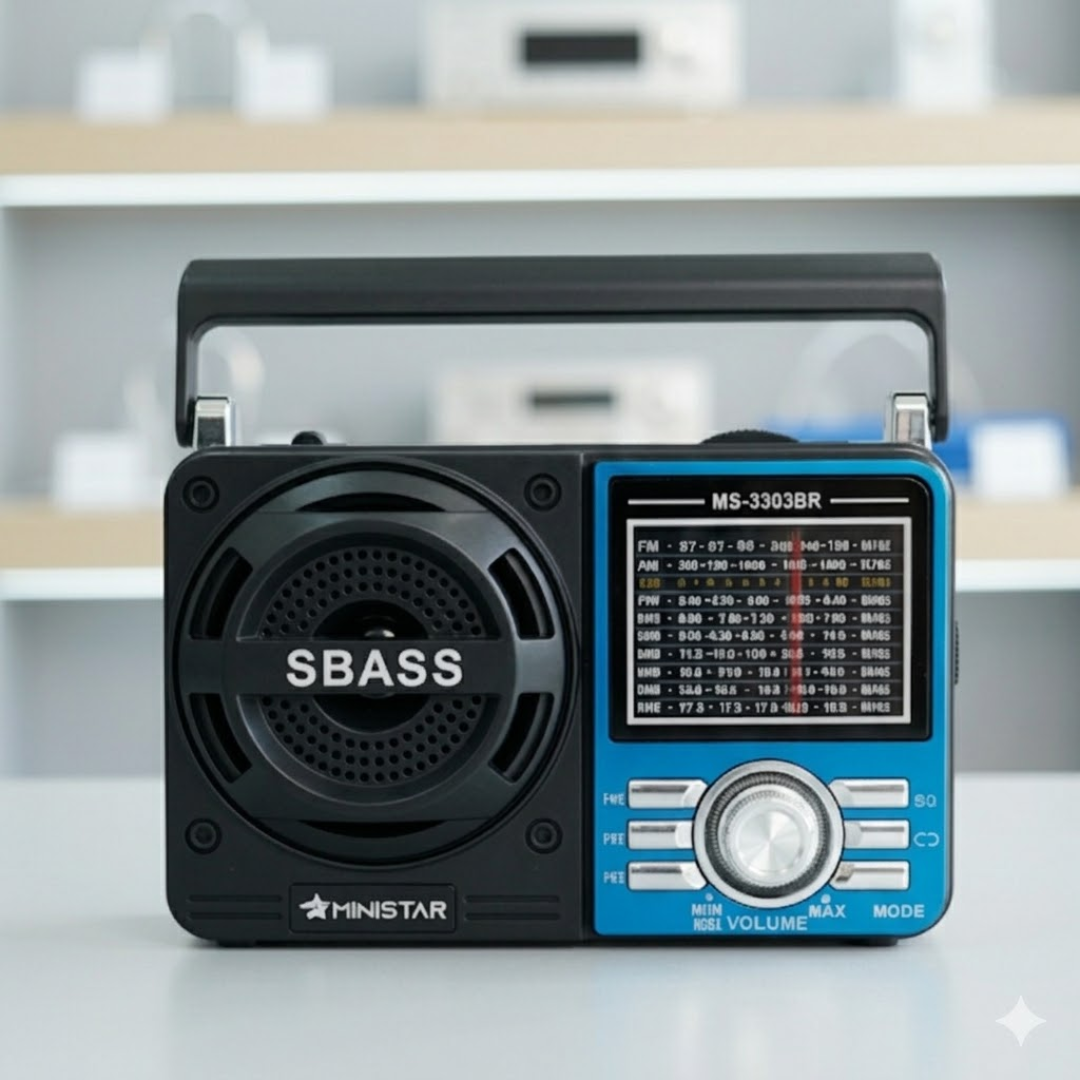 Rádio MS-3303 Am/Fm/Sw Usb/Sd  Bluetooth 16x12cm